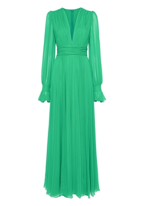 Blanca Vita Agastache pleat-detail dress - Green