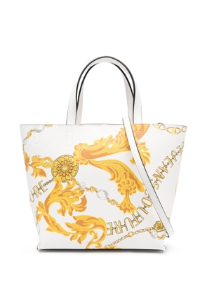Versace Jeans Couture Chain Couture-print tote bag - White