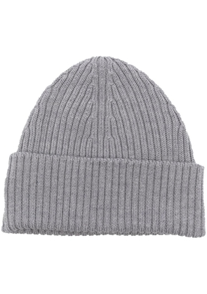 Lacoste chunky ribbed-knit beanie - Grey