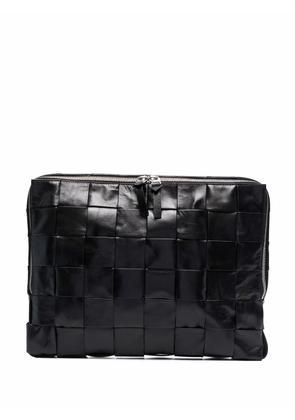 Bottega Veneta Intrecciato leather clutch bag - Black