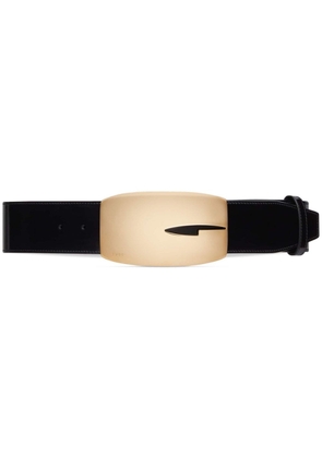 Gucci patent-leather adjustable belt - Black