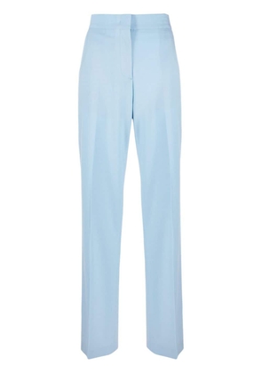 MSGM high-waisted virgin wool trousers - Blue