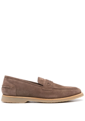 Peserico penny-slot suede loafers - Brown