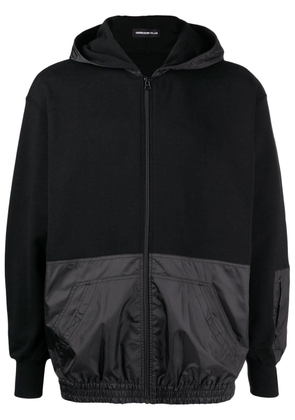 Undercover panelled zip-up hoodie - Black