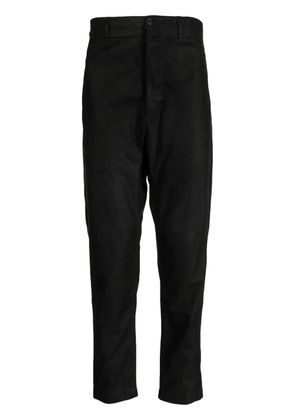 Ann Demeulemeester cropped leather trousers - Black