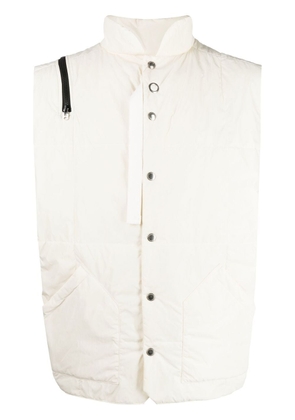 Takahiromiyashita The Soloist zip-detail padded gilet jacket - White
