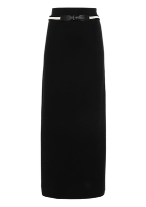 Max Mara Ora contrasting-trim knitted skirt - Black