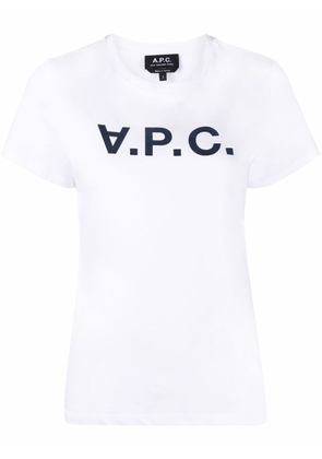A.P.C. logo-print short-sleeve T-shirt - White