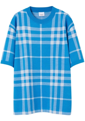 Burberry Vintage-check print T-shirt - Blue