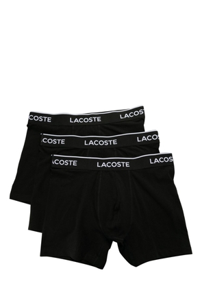 Lacoste logo-waistband slip-on boxers (pack of three) - Black