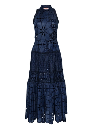 Ermanno Scervino broderie-angalise maxi dress - Blue