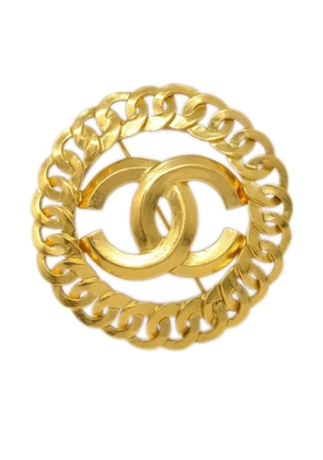 CHANEL Pre-Owned 1996 Medallion gold-plated brooch