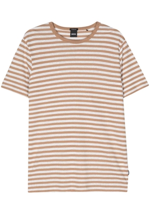BOSS short-sleeves striped T-shirt - Neutrals