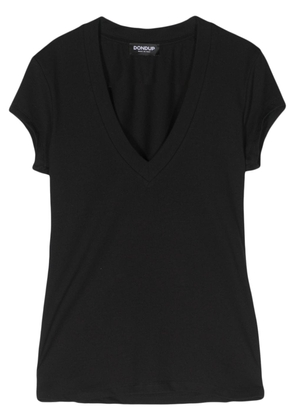 DONDUP V-neck cotton T-shirt - Black