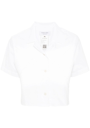 Marine Serre lace-embellished cotton shirt - White