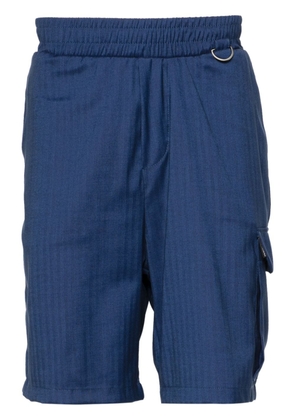 Family First herringbone-pattern cargo shorts - Blue