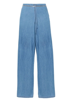 Ermanno Scervino chain-link straight trousers - Blue