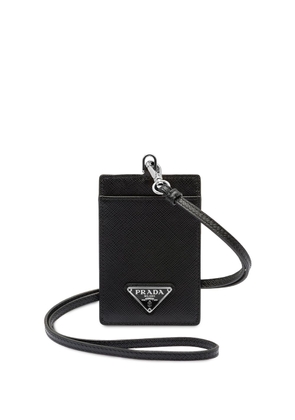 Prada Saffiano leather badge holder - Black