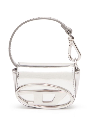 Diesel 1DR leather bag charm - Silver