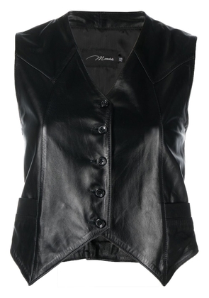 Manokhi Harlow cropped leather vest - Black