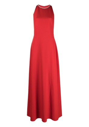 Safiyaa sleeveless long dress - Red