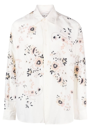 OUR LEGACY Above Shirt floral-print shirt - White