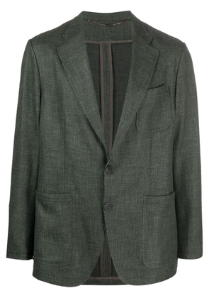Canali single-breasted wool-blend blazer - Green