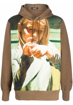 Undercover photograph-print hoodie - Brown