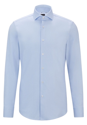 BOSS patterned-jacquard shirt - Blue
