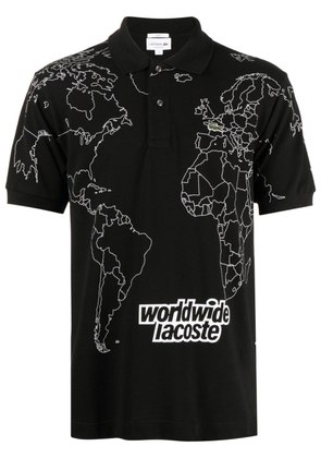 Lacoste world-map-print - Black