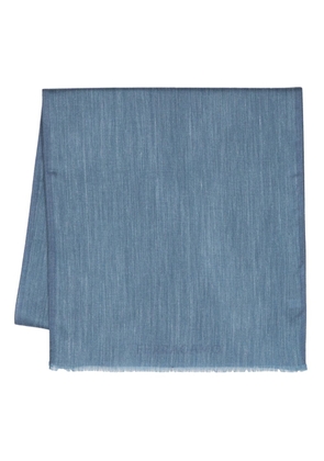 Ferragamo mélange fringed-edge scarf - Blue