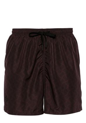 Tagliatore abstract-print swim shorts - Purple
