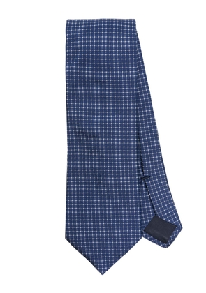 Corneliani patterned-jacquard silk tie - Blue