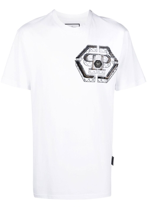 Philipp Plein Hexagon logo print T-shirt - White