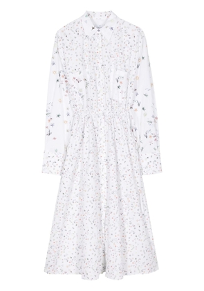 PS Paul Smith floral-pattern shirt dress - White