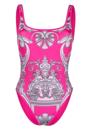 Versace graphic-print one-piece - Pink