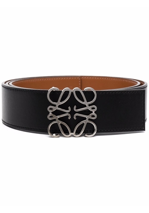 LOEWE Anagram-buckle leather belt - Black