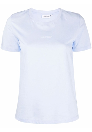 Calvin Klein logo-print slim-fit T-shirt - Blue