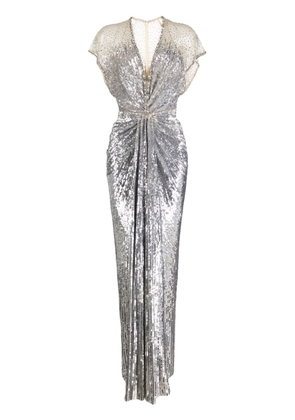 Jenny Packham Stardust sequin-embellished dress - Silver