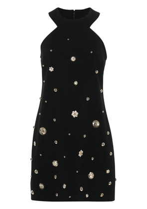 Elie Saab stud-embellished crepe mini dress - Black