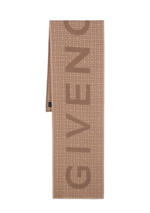 Givenchy 4G logo-jacquard wool-blend scarf - Brown