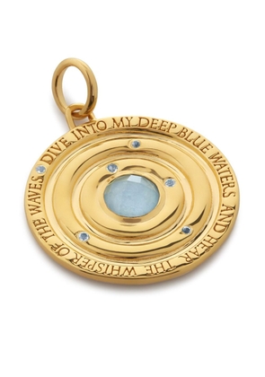 Monica Vinader Ocean aquamarine-embellished pendant - Gold