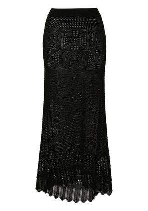 Semicouture open-knit maxi skirt - Black