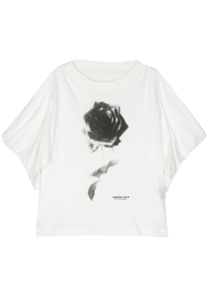 Undercover rose-print cotton T-shirt - White