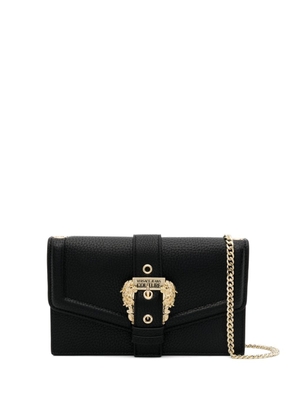 Versace Jeans Couture Baroque buckle faux-leather crossbody bag - Black