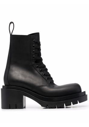 Bottega Veneta lug-sole lace-up mid-calf boots - Black