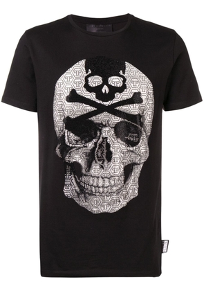 Philipp Plein rhinestone-embellished skull T-shirt - Black