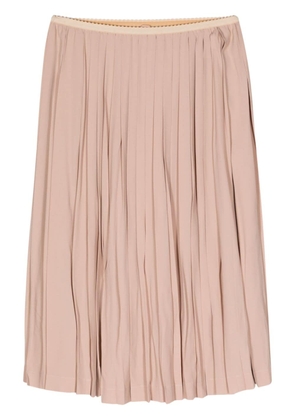 Nº21 high-waisted pleated midi skirt - Pink