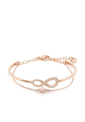 Swarovski crystal infinite-symbol bracelet - Gold