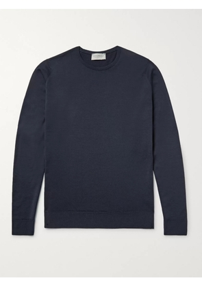 John Smedley - Lundy Slim-Fit Merino Wool Sweater - Men - Blue - S